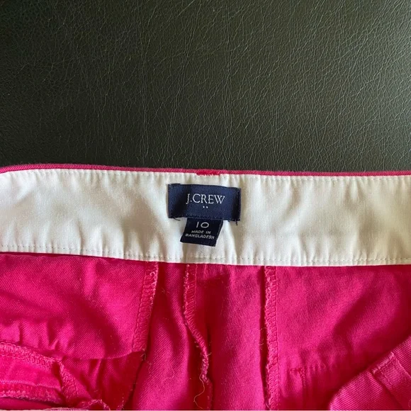 J. CREW Hot Pink Classic Chino Shorts Size 10 - Picture 7 of 9